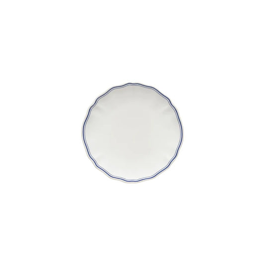 Vila - White & Filet Blue - Appetizer Plate 7"