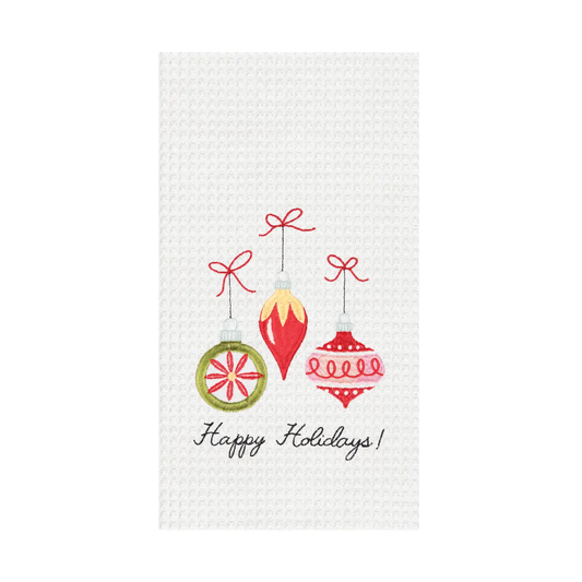 CFH Christmas Happy Holidays Ornaments Towel