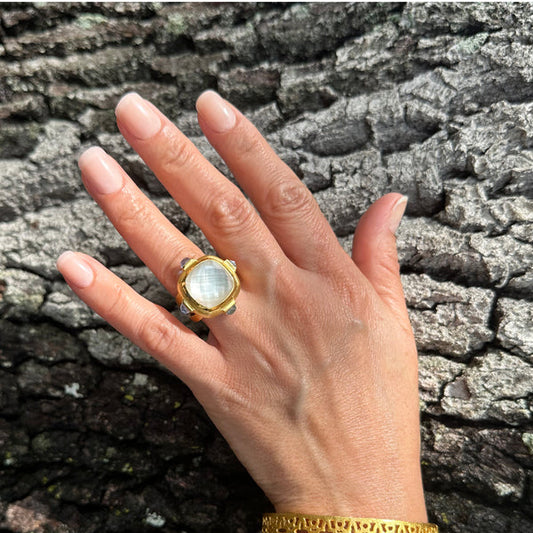 Domenique Square Adjustable Ring