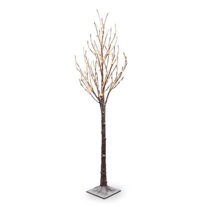 RZI Snowy Tree with Warm White Led Lights 5.5'