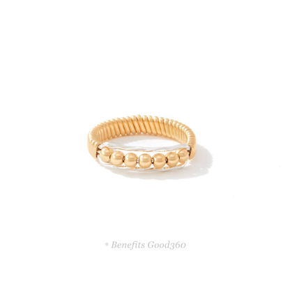 RDJ Power of Prayer Ring - Mirror - Gold Beads -