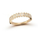 DRD R - Sadie Pearl Hexagon Baguette Ring .36tcw, 14KYG SZ7