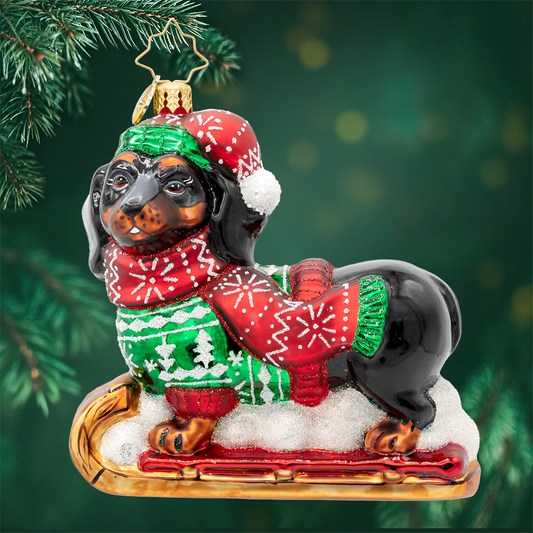 Dapper Dachshund Ornament