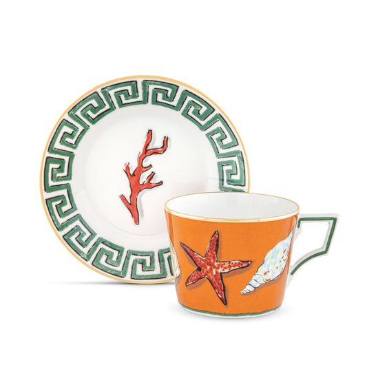 Il Viaggio Di Nettuno - Set of 2 Teacups with Saucers