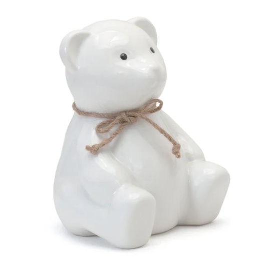 CTC Teddy Bear Bank - White