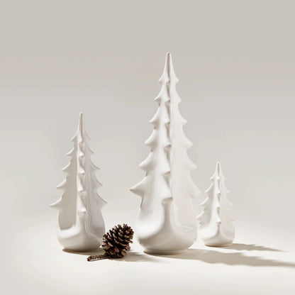 Pottery Evergreen Tree - Dove White -