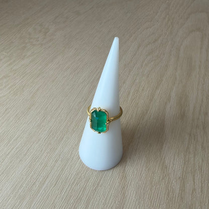 One of a Kind 3.81ct Emerald Ring in 18kt Gold