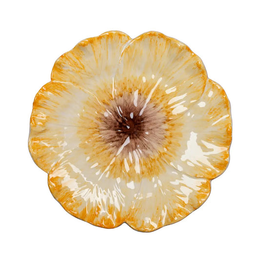 Elisabetta - Dinner Plate - Yellow Flower 10.5"