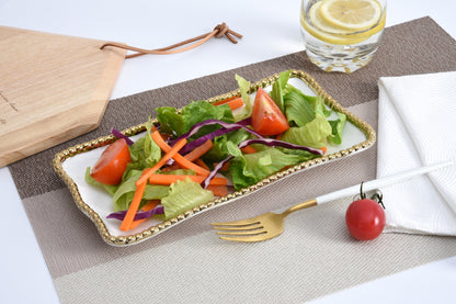 PPB Golden Salerno - Small Rectangle Tray (2431WG)