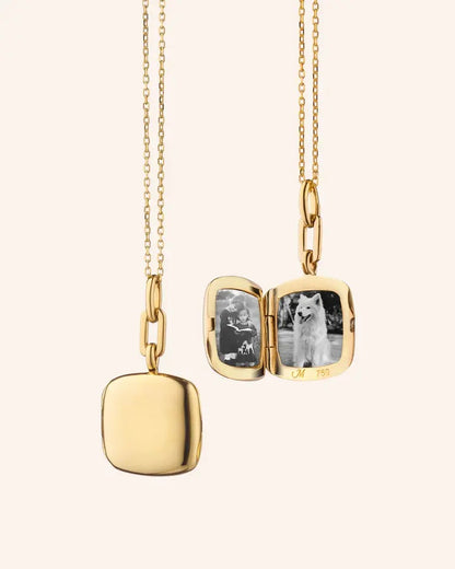 MRK "Viv" Slim Gold Locket Necklace - 18KYG