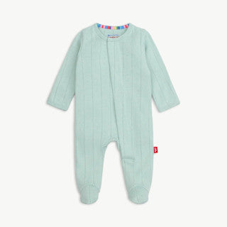 Love Lines - Seagrass Pointelle - Magnetic Footie