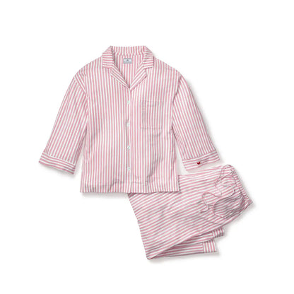 Women's Pima Wide Leg PJ Set - Antique Red Ticking