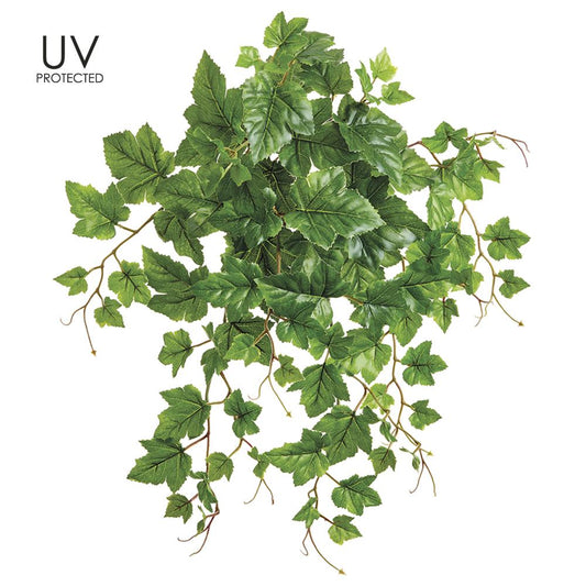 ASF UV Protected Grape Leaf Bush - Green 19"