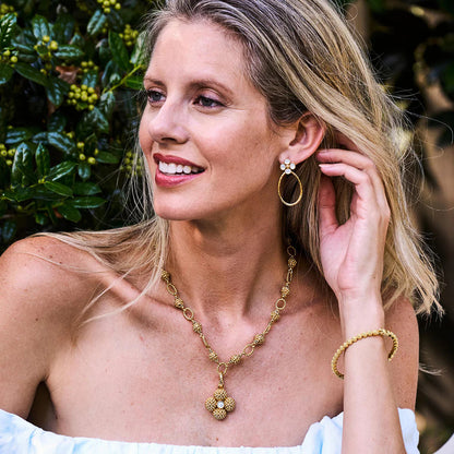 CDW E Berry - Clover Teardrop Earrings MoP