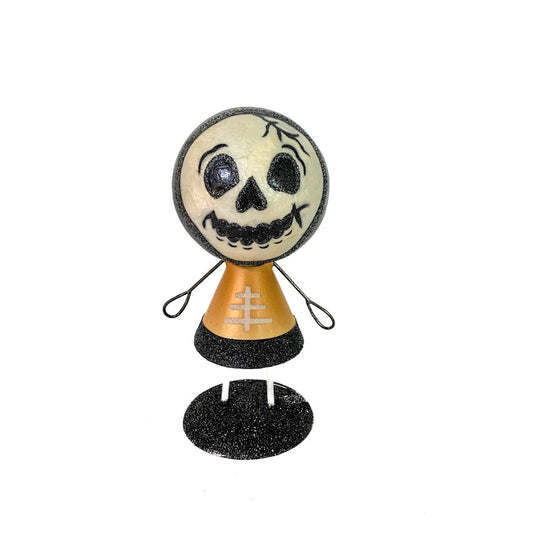 DEK Capiz Skull Face Tabletop Figure 6.75"