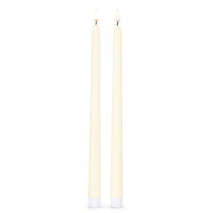 Moving Flame - Taper - Ivory - 12.5" - Set of 2
