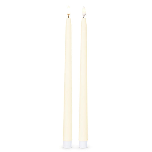 Moving Flame - Taper - Ivory - 12.5" - Set of 2