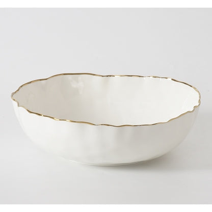 PPB Portofino - Large Bowl 12" - Gold Edge (0008WG)