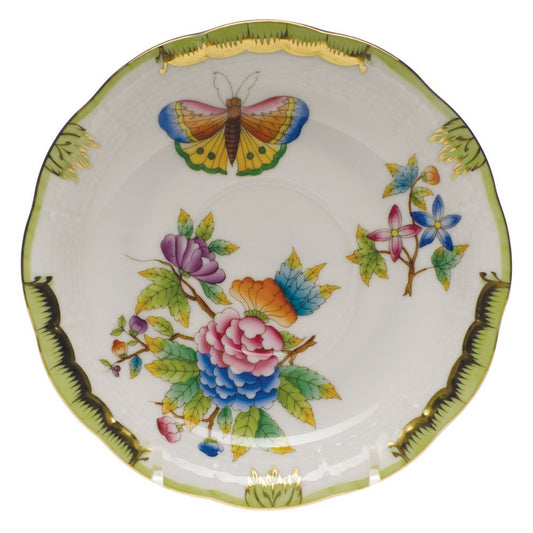 Queen Victoria - Green - Tea Saucer 6"