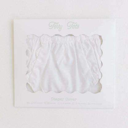 Diaper Cover - White Scallops