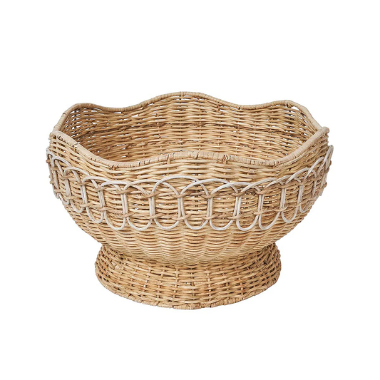 Provence Rattan - Whitewash - Bowl 15"