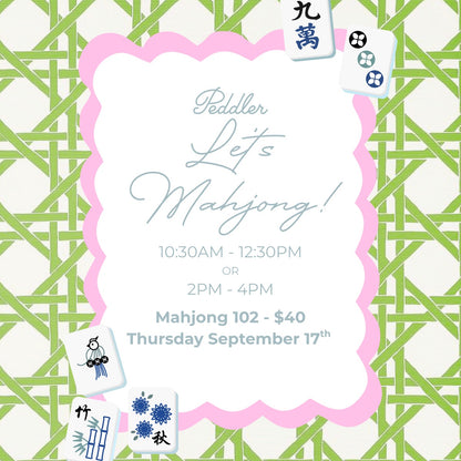 Let's Mahjong 102 Class - Guided Play - Sept 17 - 10:30AM