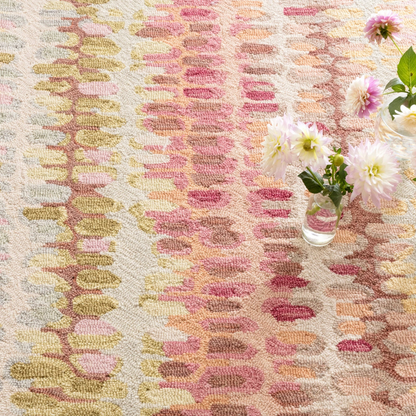 Paint Chip Hand Micro Hooked Wool Rug - Pastel 10x14