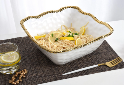 PPB Golden Salerno - Large Square Salad Bowl (2253WG)
