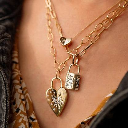 TSJ CH - Love Explosion Heart Charm, .31tcw, 14KTY