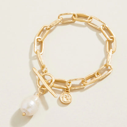 SPT B Alodie Toggle Bracelet Gold & Pearl