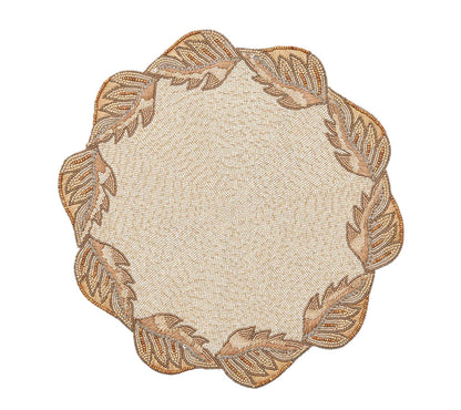 KSB Winding Vines Placemat - Ivory, Natural & Gold