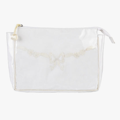 Floral Bow Makeup Bag