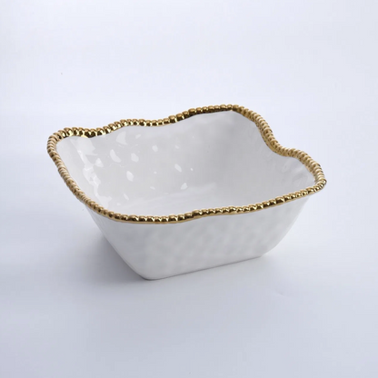 PPB Golden Salerno - Large Square Salad Bowl (2253WG)