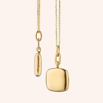 MRK "Viv" Slim Gold Locket Necklace - 18KYG