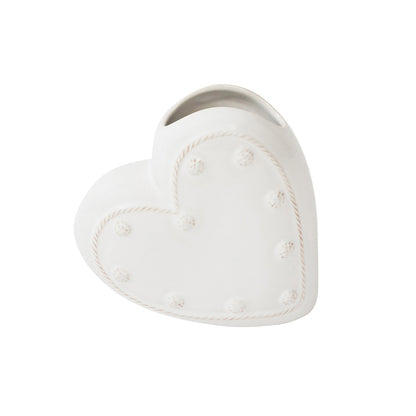 JLK Berry and Thread - Whitewash - Heart Vase