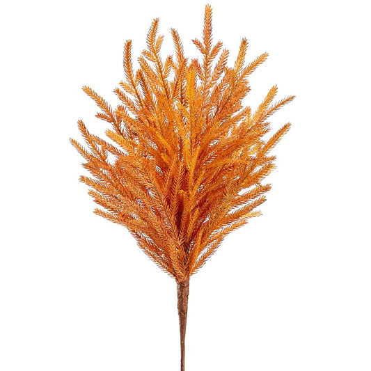 Plastic Weed Grass Bush - Mustard 20"
