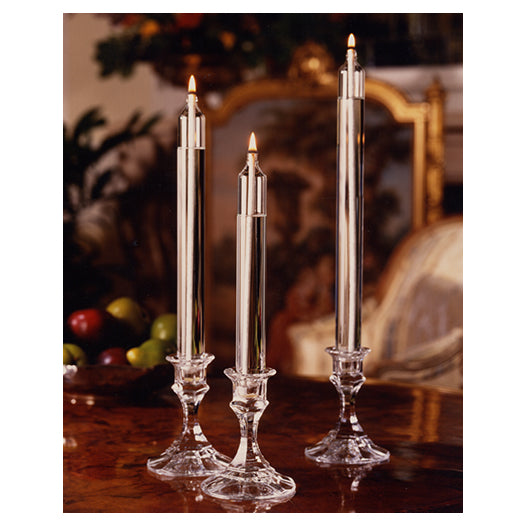 Firelight Glass Classic Taper Oil Candle Pair -