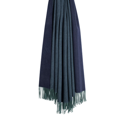 Paley Oversized Throw - Jade & Navy