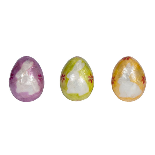 Single Capiz Shell Egg with Bunny Silhouette 3"