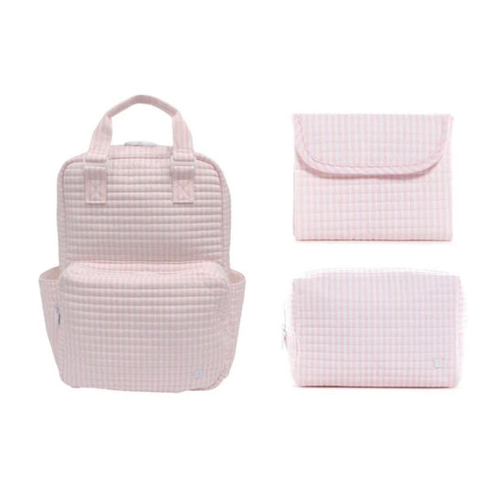 Quilted All-You-Need Bundle - 3 Pc Set - Pimlico Stripe - Pink