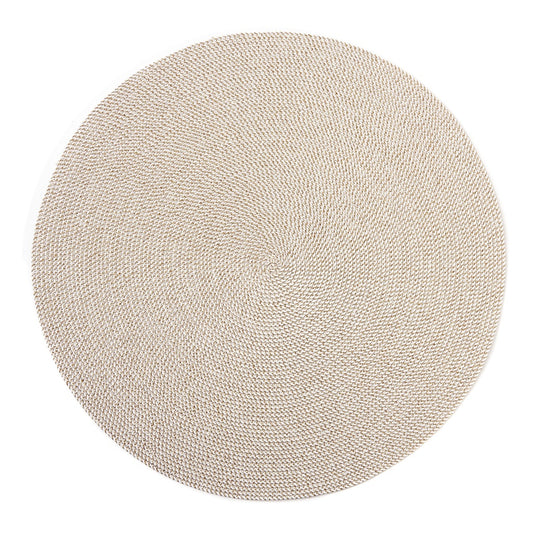 Glimmer Round Placemat - Gold/White