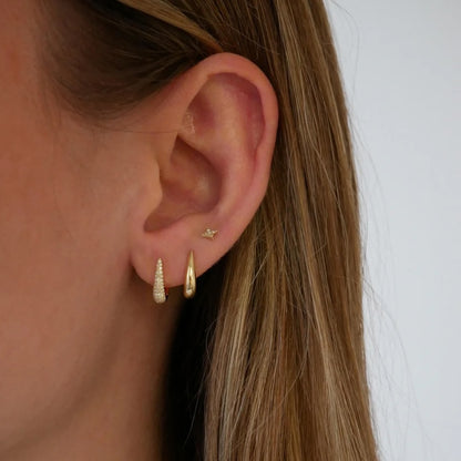 EFC E Gold Mini Maeve Huggies - 14KTYG