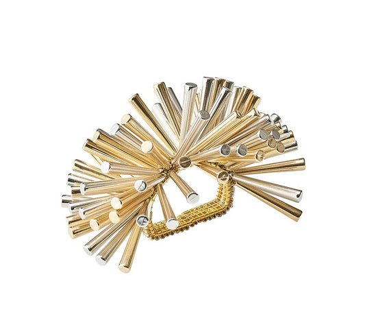 KSB Fringe Napkin Ring in Gold & Silver