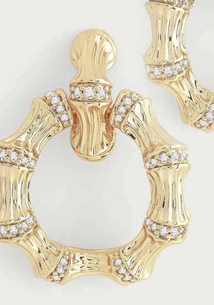 Bamboo - Double Hoop Earrings