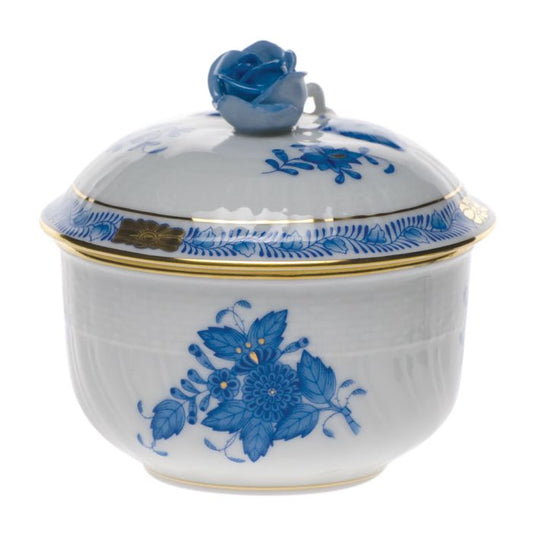 Chinese Bouquet - Blue - Covered Sugar W/ Rose