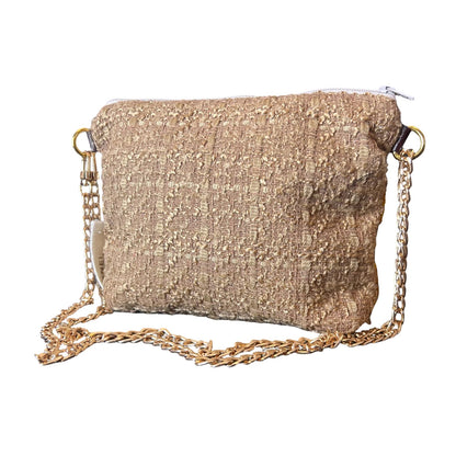 CC Logo Ivory Vintage Scarf Crossbody Bag