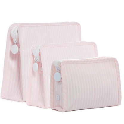 Roadie - Small Zip Pouch - Pimlico Stripe - Pink
