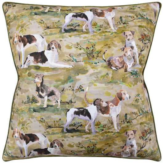 Mulberry Pillow - Hounds - 22 X 22