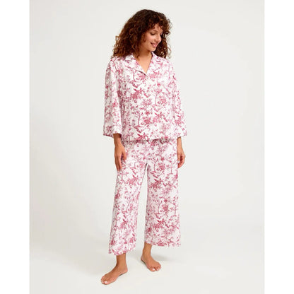 Women's Olivia Wide Leg PJ Set - Red Timeless Toile