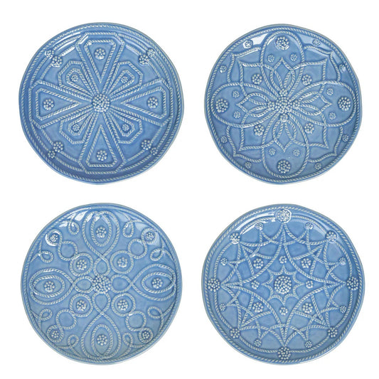 Jardins du Monde - Chambray - Cocktail Plate - Assorted Set of 4